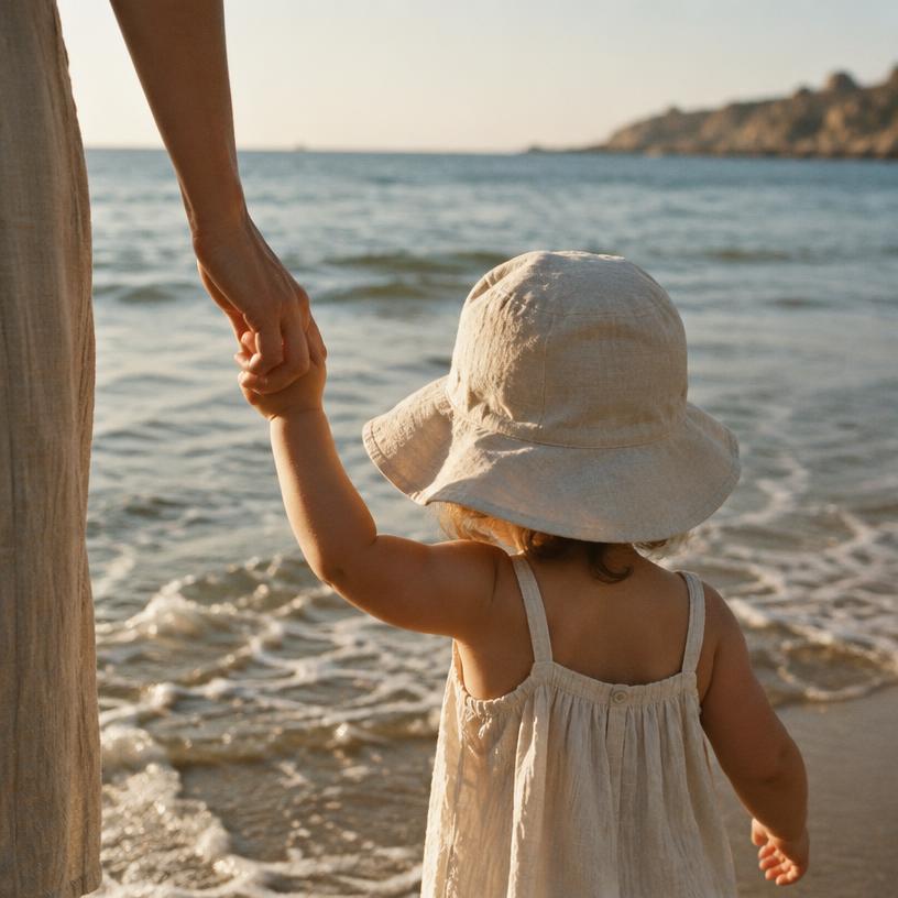 Familienmoment am Meer